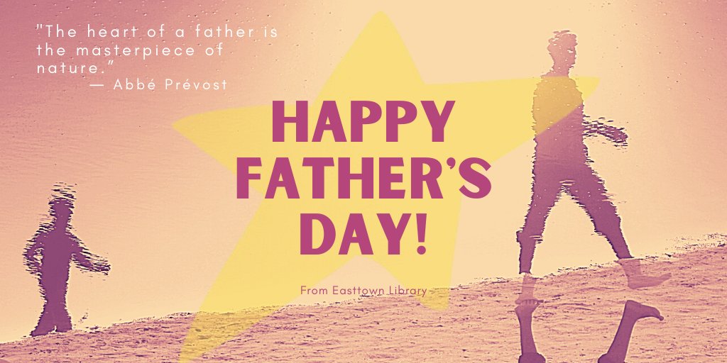 easttownlibrary's tweet photo. We'd like to wish a happy Father's Day to all the wonderful dads out there!
#Fathersday #EasttownLibrary #Berwynpa #ChesterCounty #dadsrock https://t.co/zWQg5VAvhl