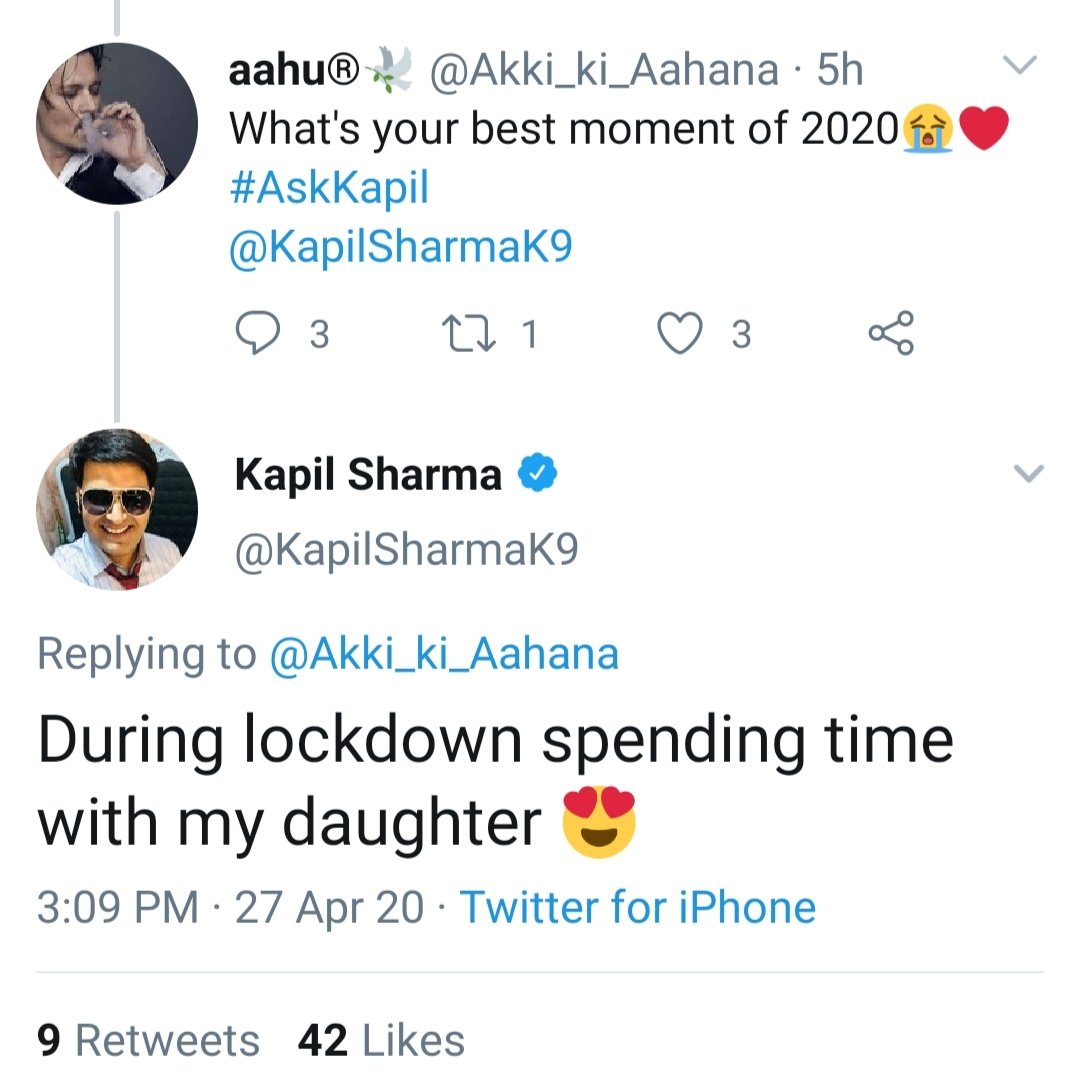 HAPPY FIRST FATHER'S DAY KAPIL SIR YOU SHOWING UR CUTIE DADDY SIDE THROUGH UR TWEETS IS BLISS  And Yes You'll never ever be a " Daante waala papa "   @KapilSharmaK9   #FathersDay  