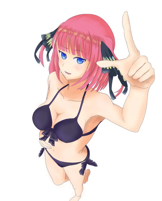 めいしゃんさんがTwitterに投稿した中野二乃(五等分の花嫁)のイラスト。