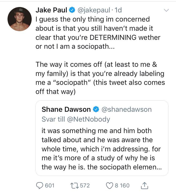 I love how he spread harmful lies about sociopaths, damaging an already stigmatized mental illness! I also love how he snuck an irresponsible marriage counselor into someone’s house to spy on Jake Paul and “diagnose” him! :)