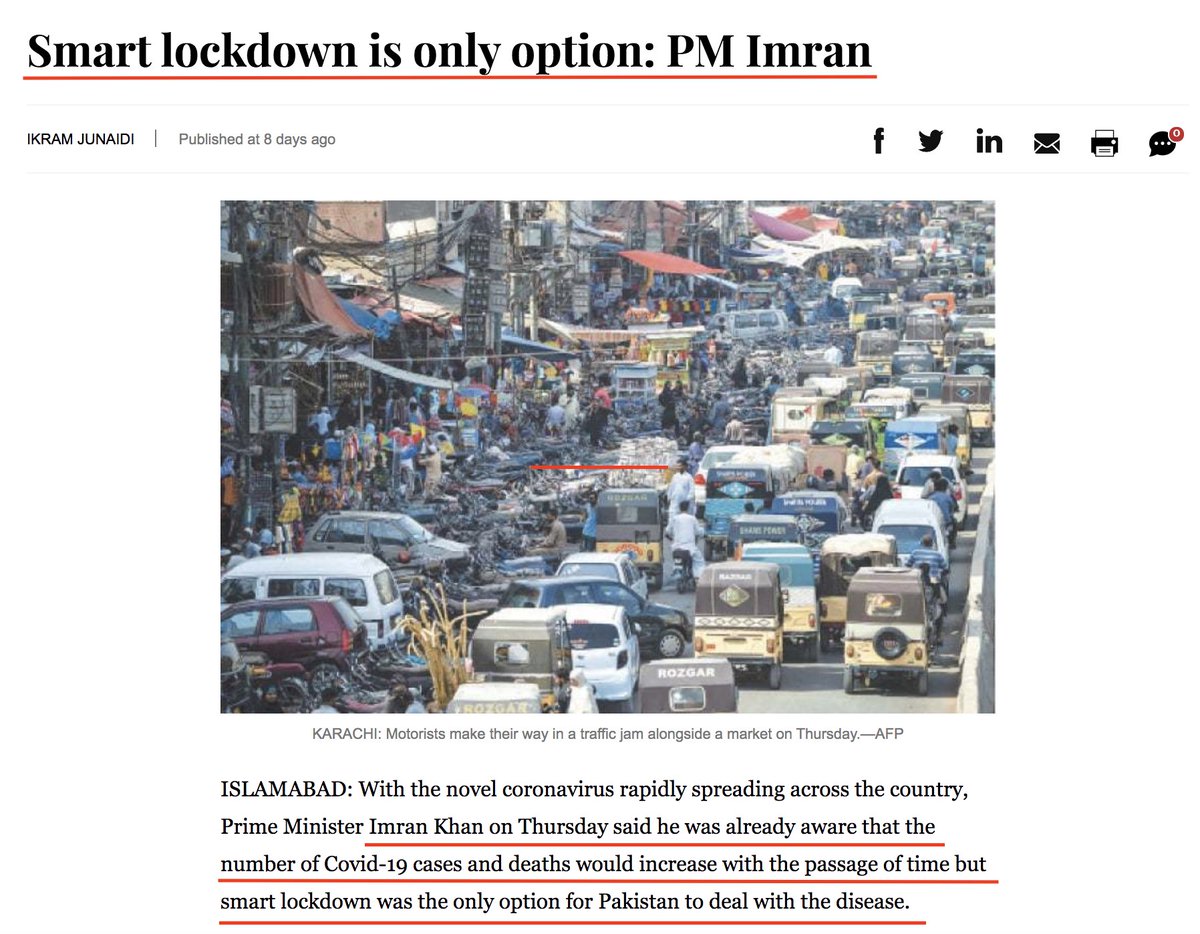 ....and who will convince PM Khan that complete lockdown could be a viable option? He and his advisors have not only been taking pride in no lockdown but citing "bad" examples (cometimes incorrect too) to justify such decision-making. /16
