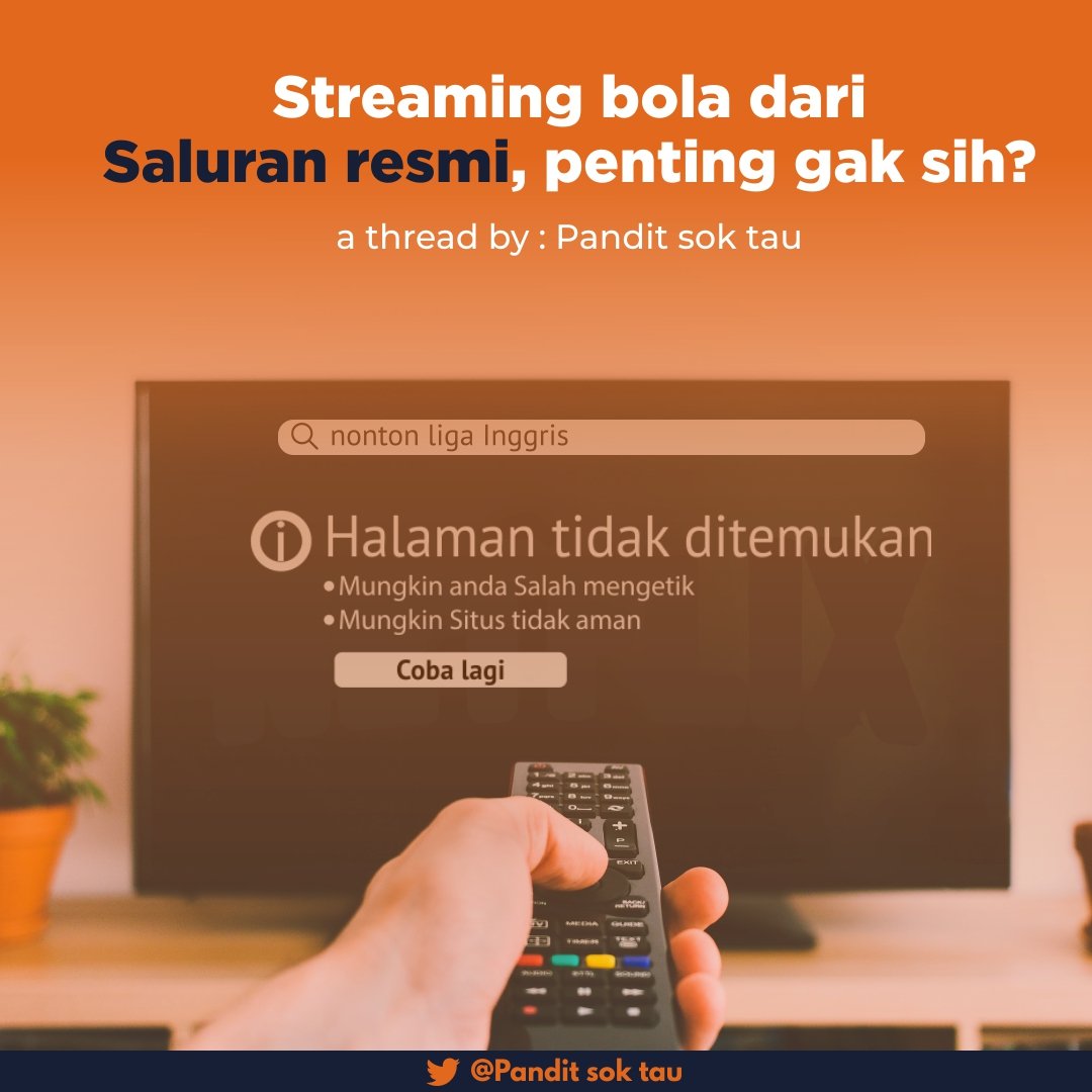Streaming Bola pake platform resmi dan berbayar, Penting gak si?(Thread bergambar)*biasain baca sampe akhir baru simpulin dan julidin.