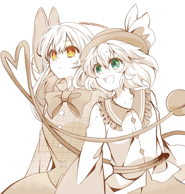 お題絵:こいここ(東方Project) 