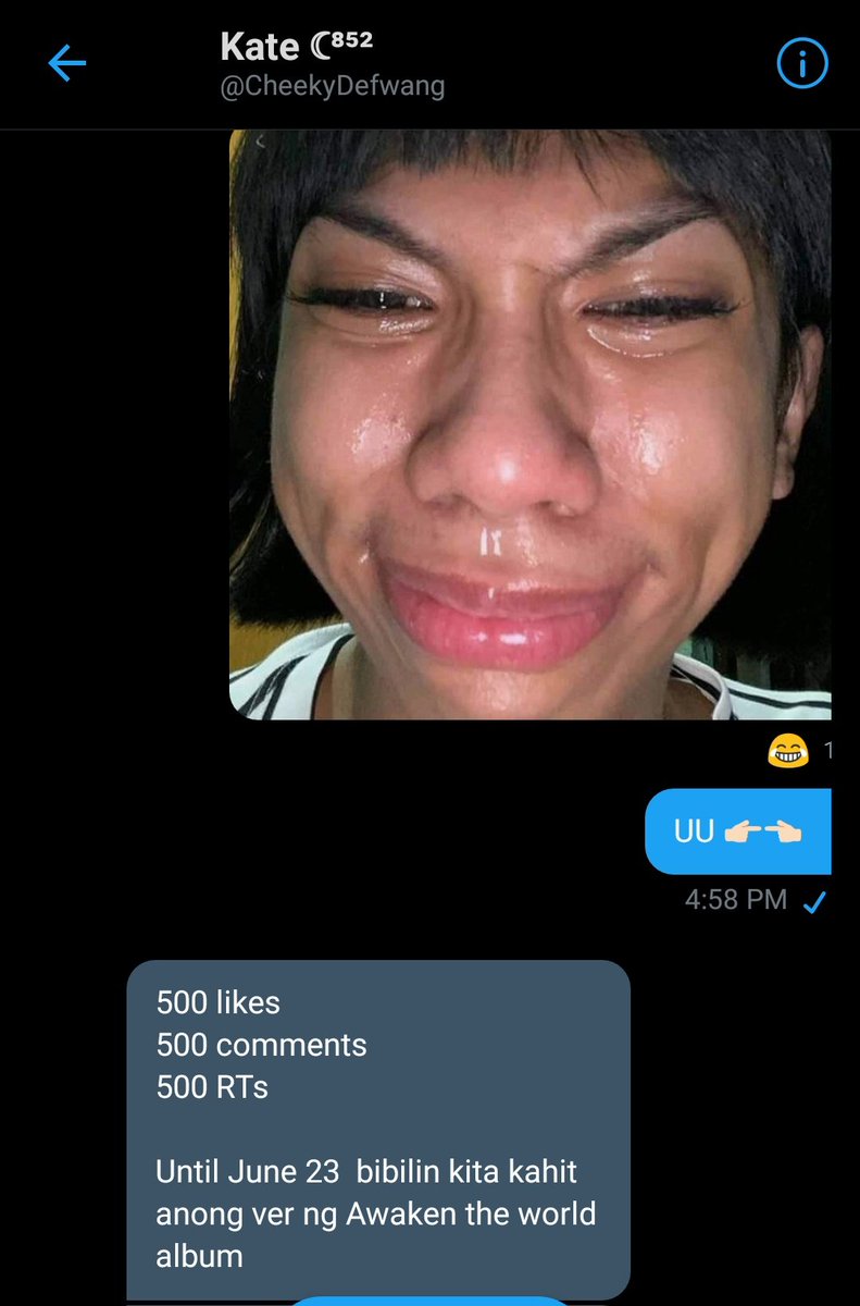 yunjaenyoung's tweet photo. HELP RT

hello fam i hope you could help me to reach 500 Likes 500 comments and 500 RTs for me to have an Awaken the world album 🥺👉🏻👈🏻  PLEASE HELP ME TO REACH THE DEAL WITH MY FRIEND I BADLY WANT TO HAVE THIS ALBUM 😭 THANK YOU IN ADVANCE GUYS I LOVE YOU ALL 💚💚 https://t.co/3Y2vALLC5Q