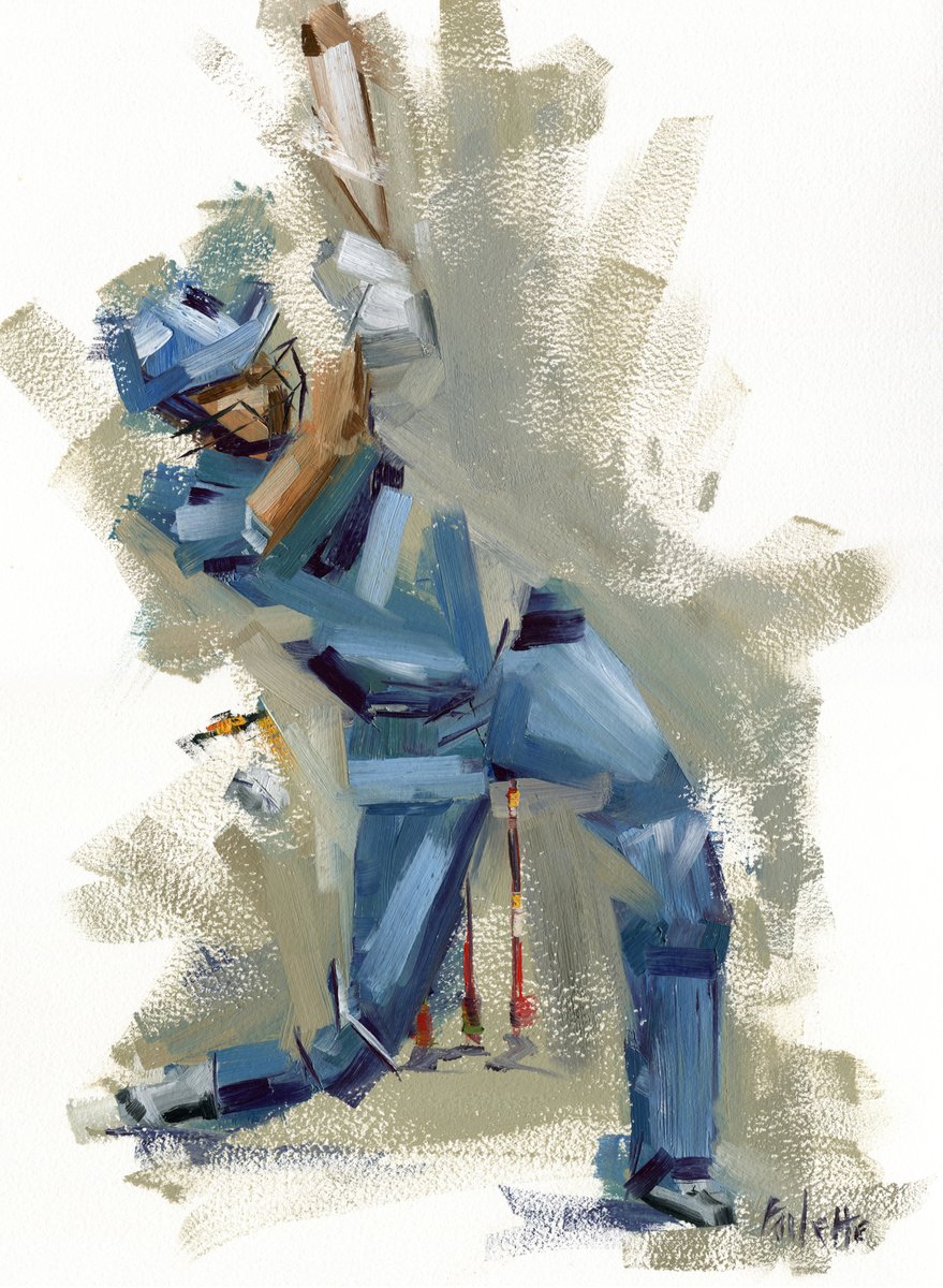 PauletteFarrell's tweet photo. GIVEAWAY

These are experimental oil sketches on paper (16" x 12"). If anyone wants to have them &amp; is happy to pay £10 p&amp;p then simply RT and I'll pick someone at 6 pm tonight.

Good Luck 😀🏏 https://t.co/qnOa2xa2h9