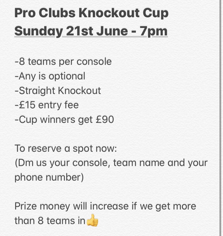 Tournament Tonight🔥 #ProClubs #ProClub #ProClubtournament #PS4 #Xbox <a href="/S6_trialhouse/">S6 Trialhouse | #proclubs</a> <a href="/ProclubsRT/">Pro Club ReTweets</a> <a href="/ClubsAgent/">Pro Clubs free agent zone</a> @ClubsAgency @ProClubsHub_ <a href="/ProClubShowdown/">E SPORTS COMMUNITY</a> <a href="/OfficialVPG/">Virtual Pro Gaming</a> @VFL_FAhub @VflRelated <a href="/TheVFLPlayerHub/">The VFL Player Hub</a> <a href="/vfl/">VFL / VFLW</a>