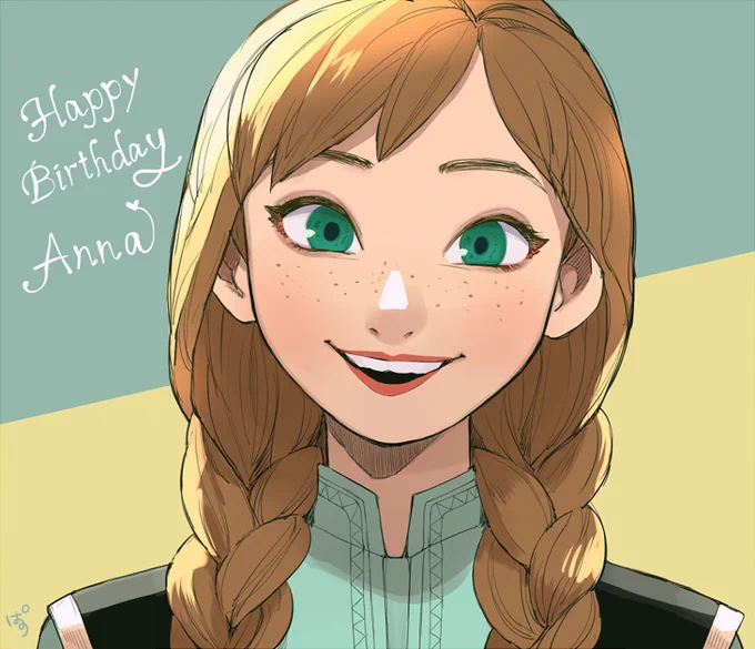 アナ〜〜お誕生日おめで〜とう〜!??
過去絵ですがお祝い〜
アナ雪2観て彼女のことがもっと好きになりました。
#Happy_Queen_Anna_Day 