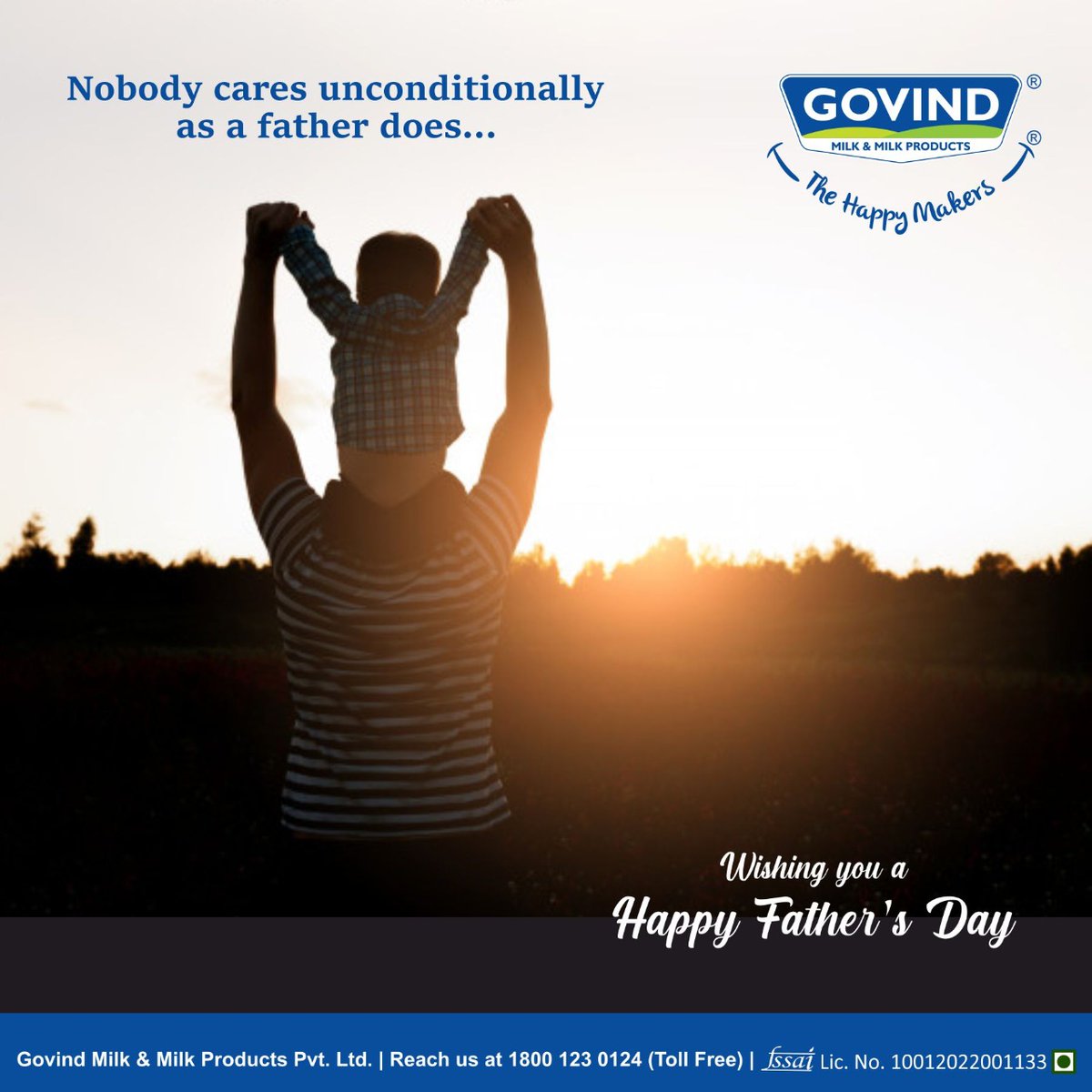 Happy Father's Day to all the Dads out there. 
.
.
.
#HappyFathersDay #CelebrateYourDad #Govind #GovindMilk #HappyMakers #StaySafe #StayHome