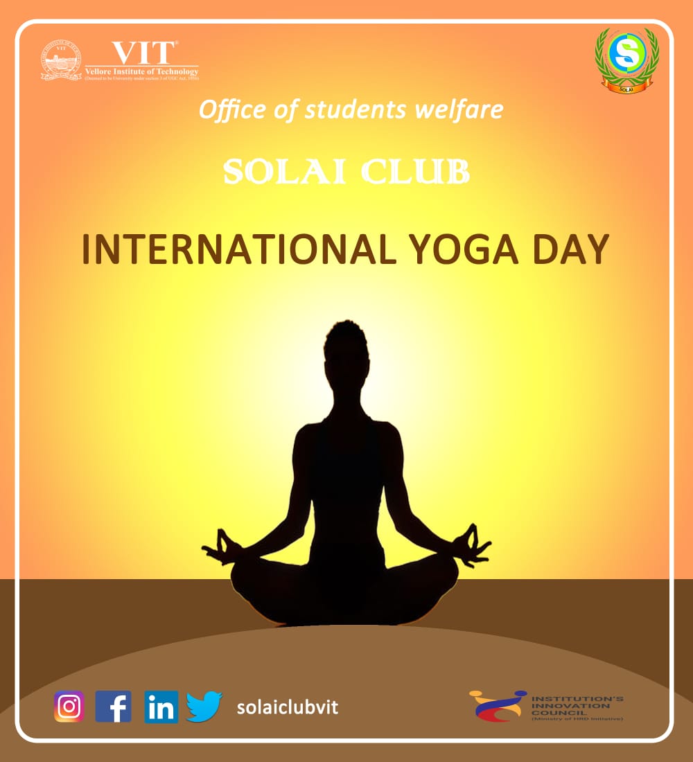solaiclubvit's tweet photo. Yoga gives us the exercise to fix what is lethal to be suffered and to suffer what you can't fix. Wishing You Happy International Yoga Day 2020!
#agriculture
@VIT_univ
#MHRDIICVIT
#IICVIT
#AICTEIICVIT
#InstitutioninnovationcouncilVIT
#YogaDay
#YogaForAll
#YogaAtHome
#yoga https://t.co/dNJY0FLC5x