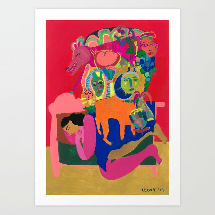 WeTheCurators2's tweet image. Heavy Dreams by LEOVY  #art #design #wallart #homedecor #society6 society6.com/product/heavy-…