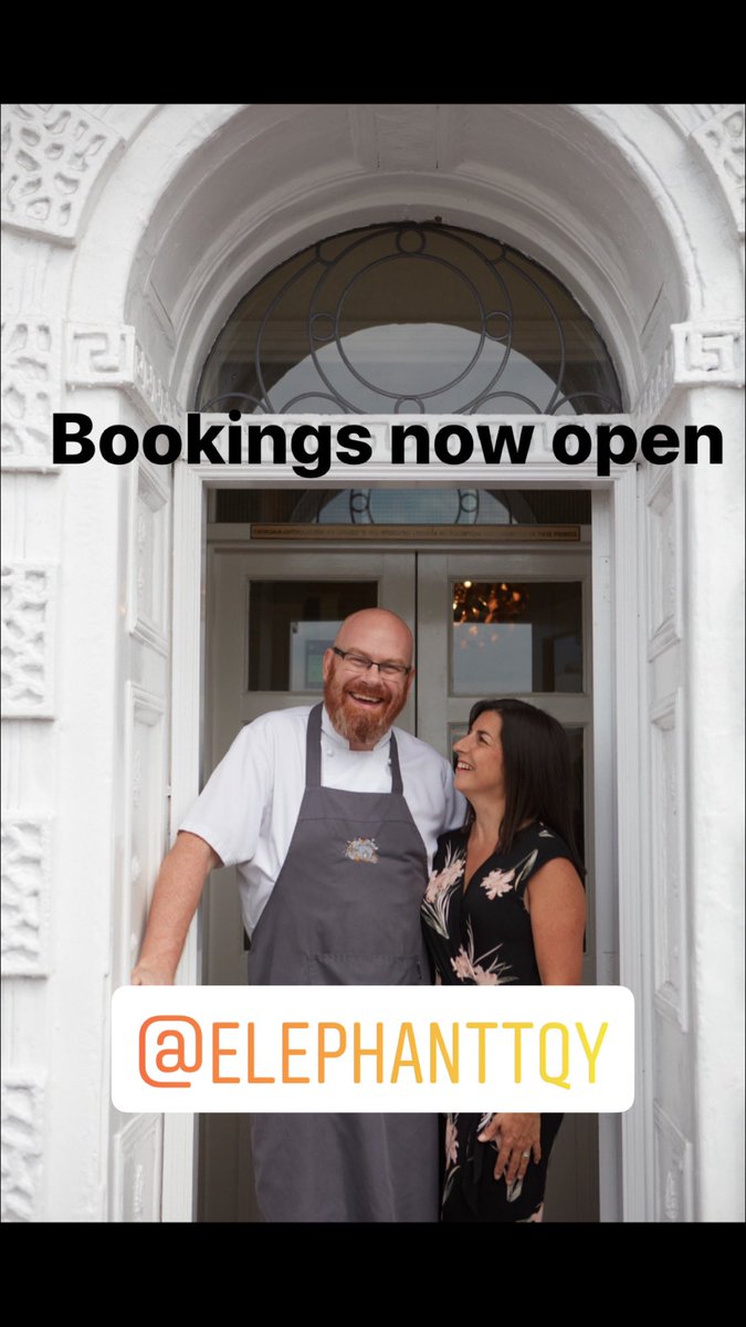 Hulstone's tweet image. Katy and I are delighted to reopen reservations for @elephantrest on the 4th July .  New menu, New Decor, New Rules, Same brilliant staff.  See you soon