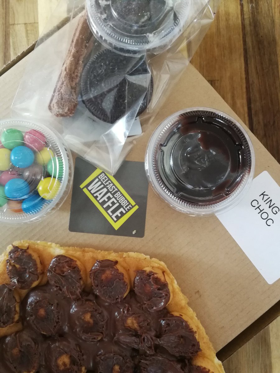 Waffling about #belfastbubblewaffle  who delivered these two sweet things. Kerry & Issy  also the girls behind @meltingpotfudge Based in BT4  delivery within a 3 miles radius every Saturday 3-6 PM orders via FB and insta no min spend  #waffle #bubblewaffle