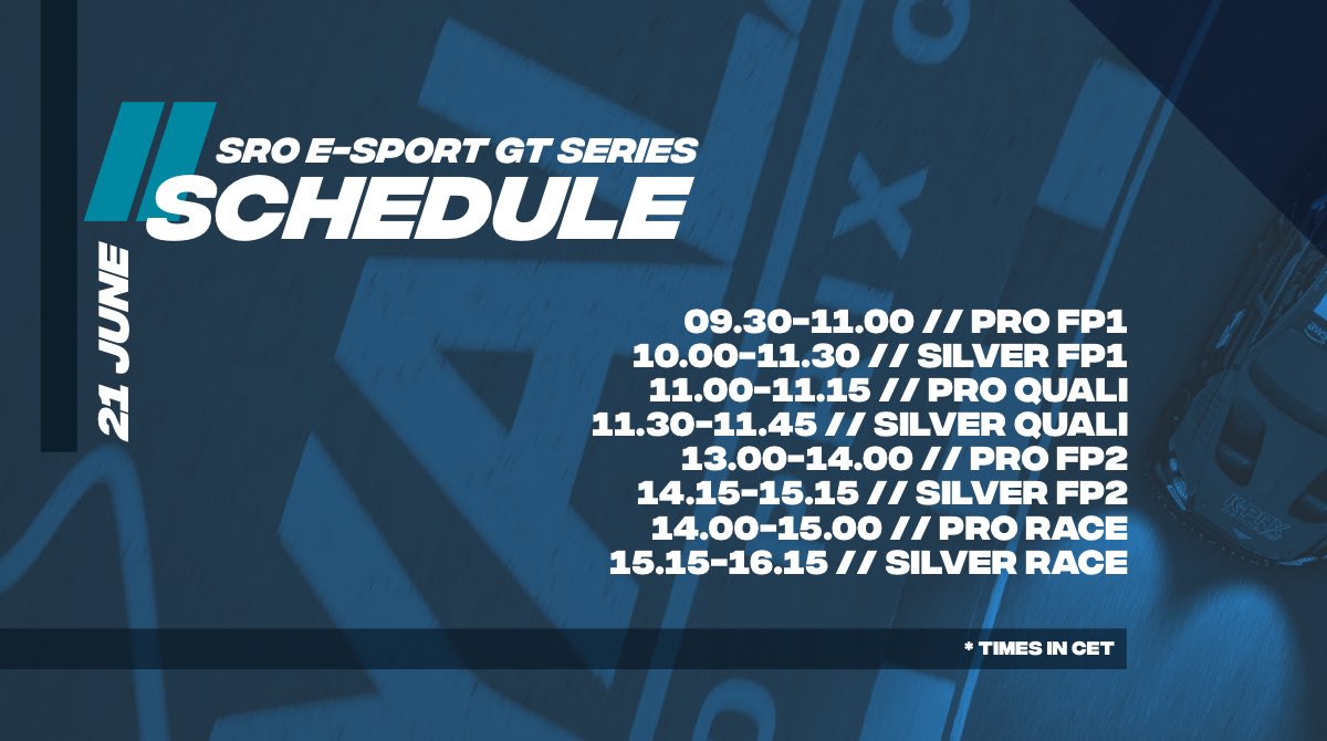👾 GRAND FINALEEEEEEE! 

Tune in to the final of the SRO Esport GT Series today from 13.45 CEST. Five <a href="/KPAXracing/">K-PAX Racing</a> by SIRIO eSports drivers will race at <a href="/Kyalami_Circuit/">Kyalami GP Circuit</a>! 

🖥 youtube.com/gtworld