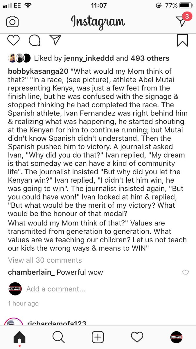 'Values are transmitted from generation to generation' This is powerful.