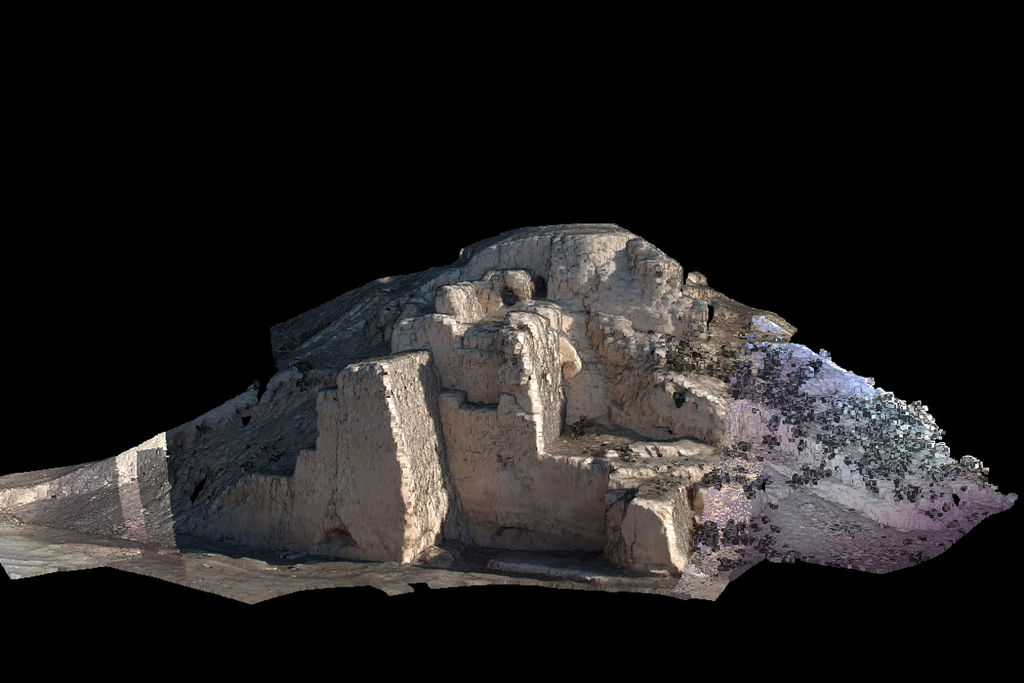 Photo-textured 3D laser scan image of Gäwürgala town walls.  #Merv  #Khorasan