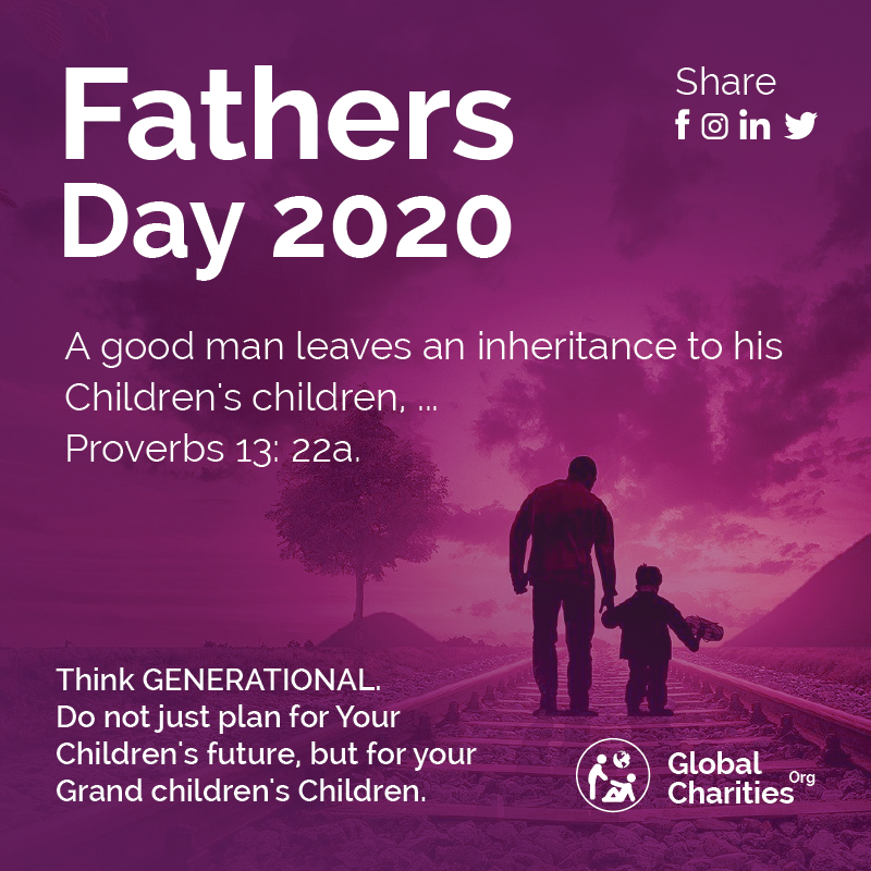 GCharitiesOrg's tweet photo. #FATHERSDAY!
A good man leaves an inheritance to his Children's children, ... Proverbs 13: 22a. APPLICATION: Think generational. Do not just plan for your children's future, but plan for your Grand children's Children. https://t.co/GF0aQXAjvo
