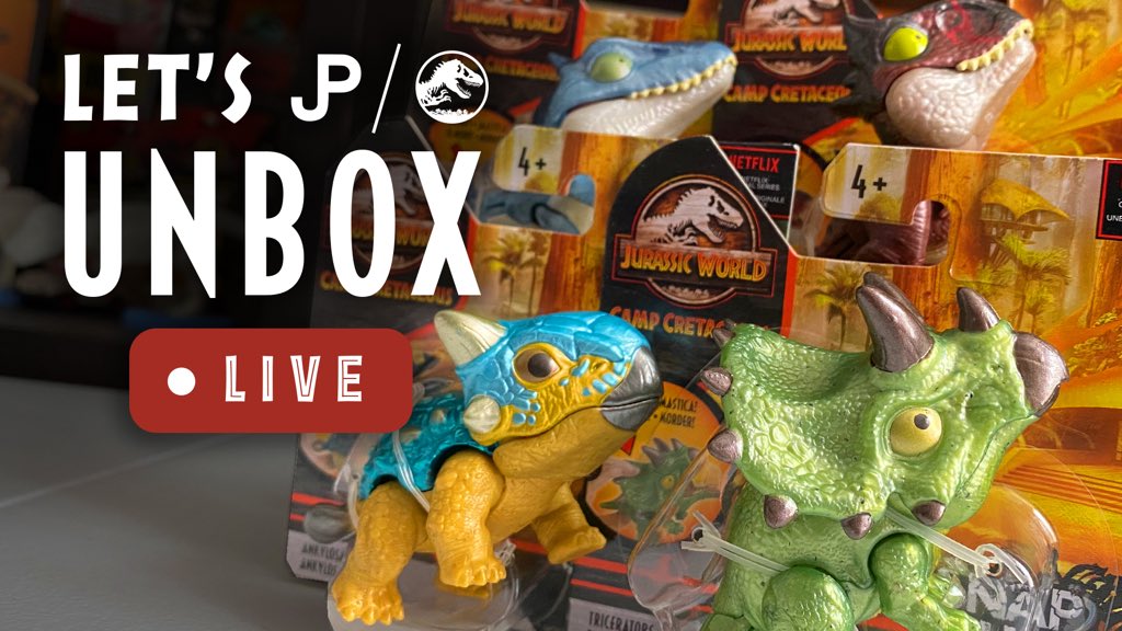 Collect Jurassic Join Us For Collect Jurassic S Next Live Unboxing On Youtube Tonight At 8 30 P M Cst Camp Cretaceous Snap Squad Including Bumpy Subscribe To Collect Jurassic S Youtube Channel For