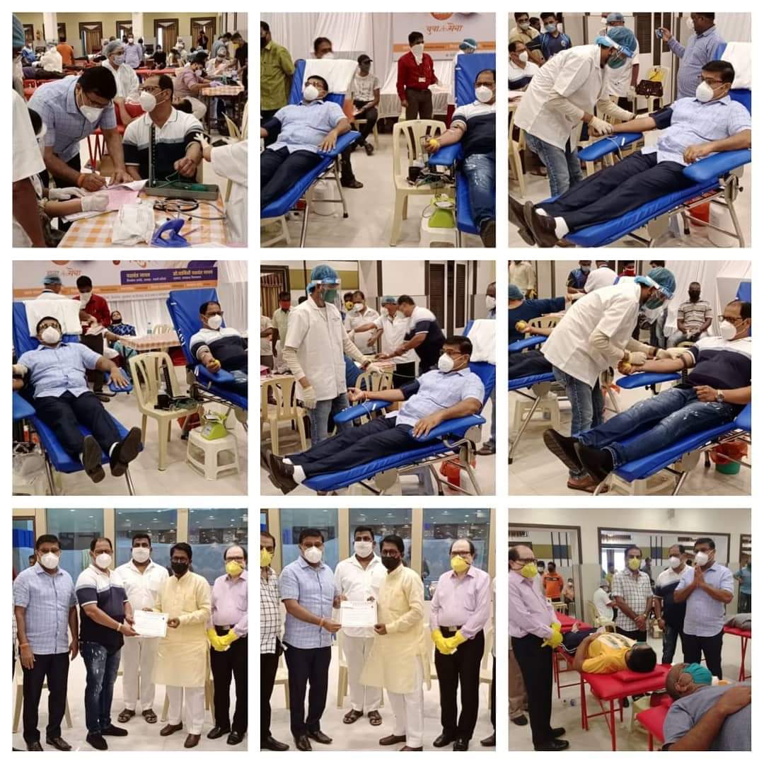 रक्तदान म्हणजे सर्वश्रेष्ठ दान
कोरोना विषाणूच्या संकटात रक्ताची कमतरता भासत असल्याने आज भायखळा विधानसभा  विभागामध्ये चिंचपोकळी येथे शिवसेना -  युवासेना तर्फे आयोजित महा रक्तदान शिबिरामध्ये मा. <a href="/manojjamsutkar/">Manoj Jamsutkar</a> <a href="/iYashwantJadhav/">Yashwant Jadhav - यशवंत जाधव</a> <a href="/YaminiYJadhav/">Yamini Yashwant Jadhav</a> facebook.com/bandranews.co/…