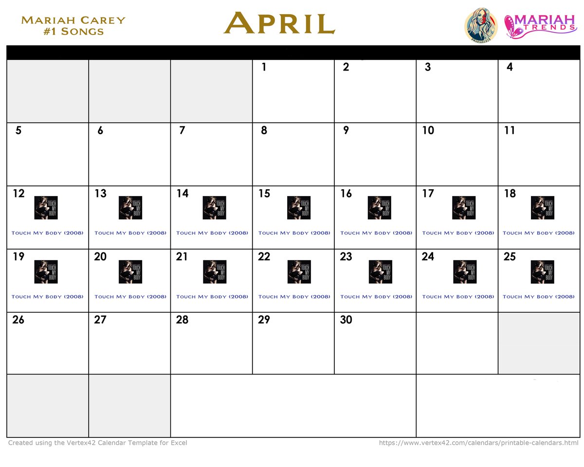 April   #MariahCalendar