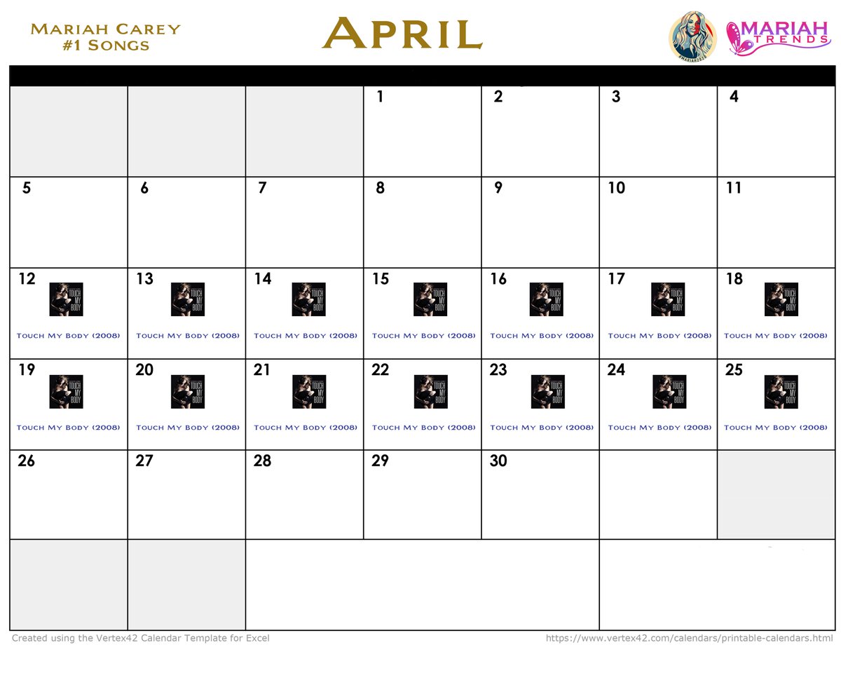 April  #MariahCalendar