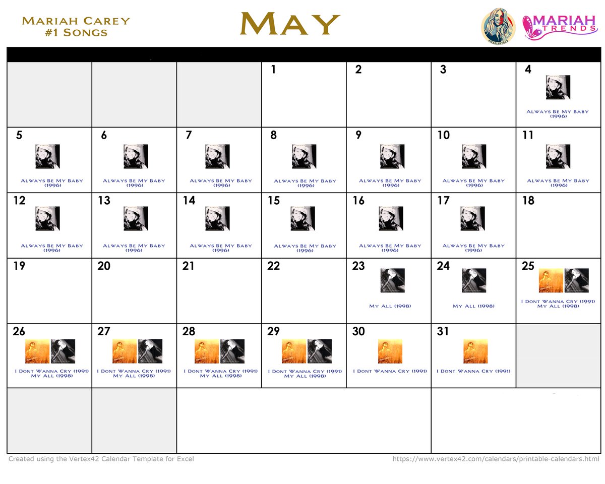 May  #MariahCalendar