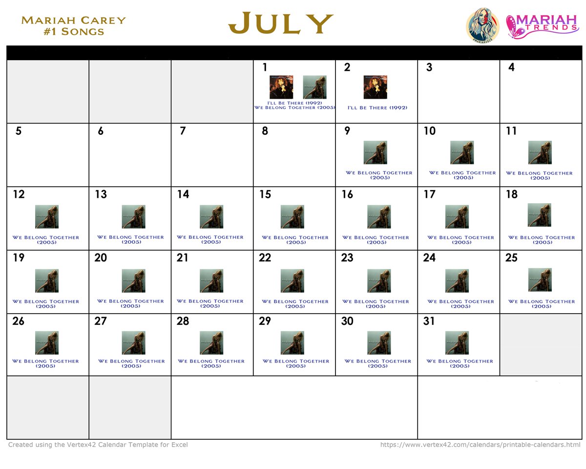 July   #MariahCalendar