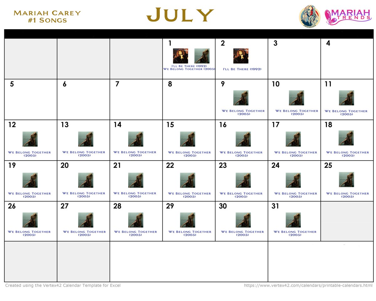 July  #MariahCalendar