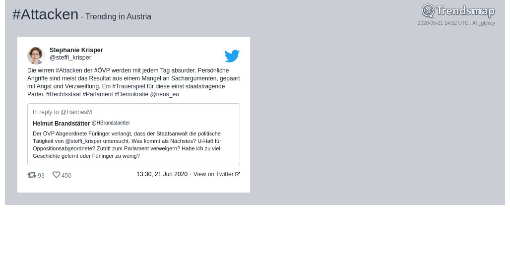 #attacken ist jetzt eine tendenz in Austria

trendsmap.com/r/AT_gfyxcy
