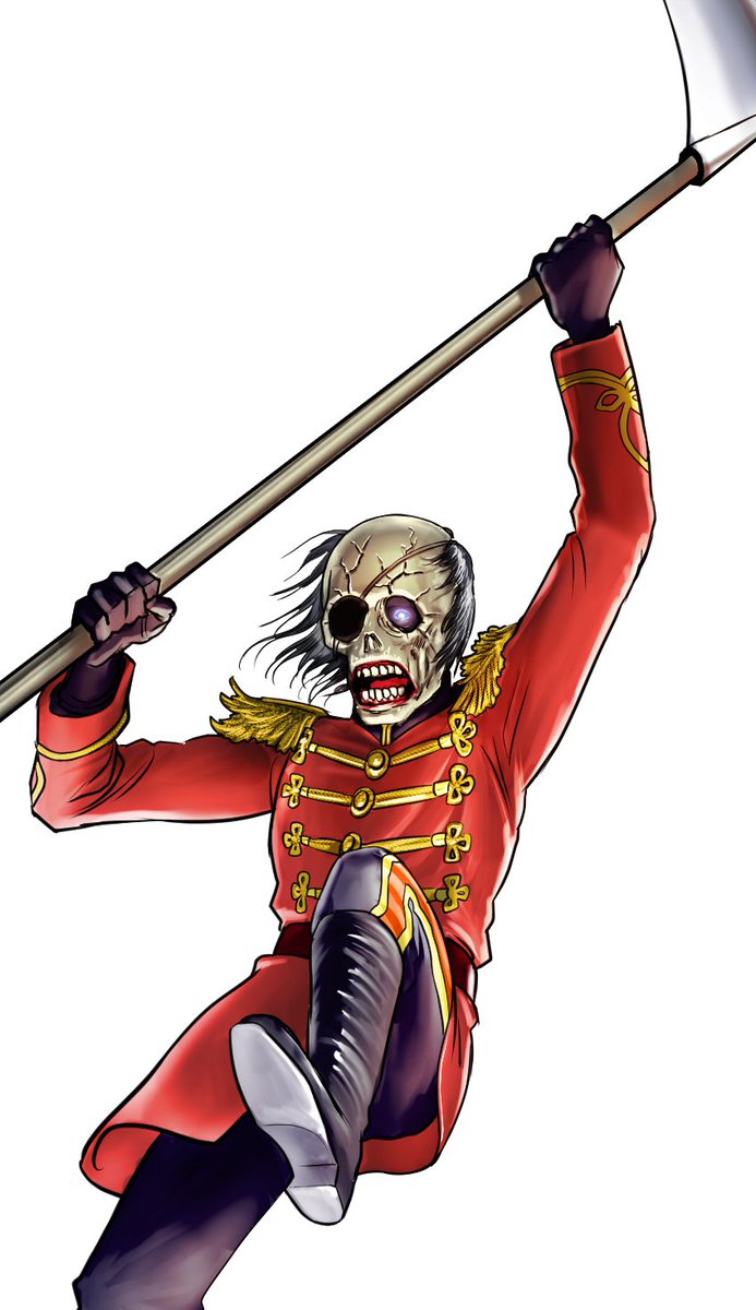 デルザー軍団 より ドクロ少佐 集合絵のうちの一体なので変な構図でもうしわけな 味噌グラムのイラスト