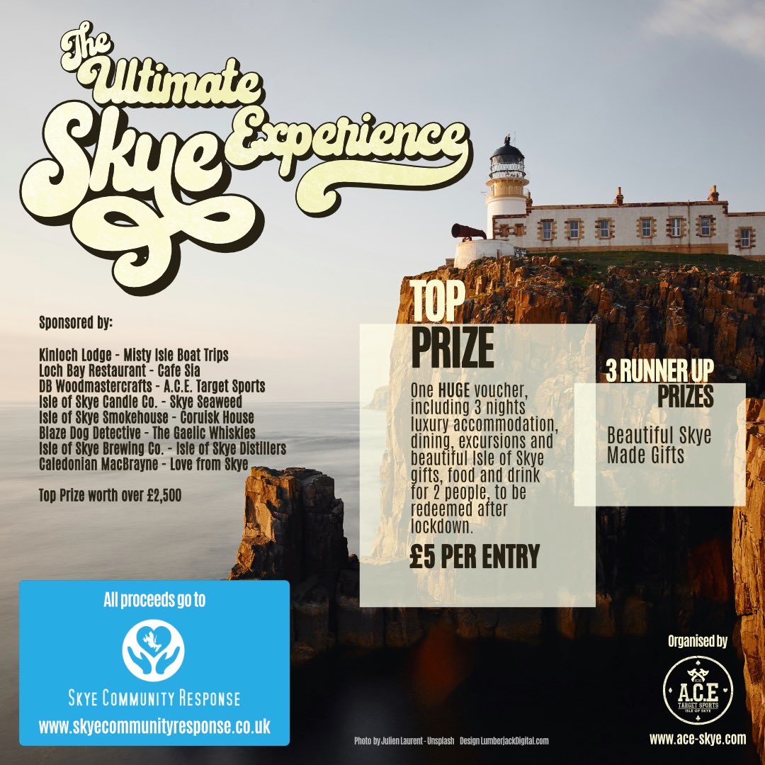 A massive thanks to all who have entered so far. Nearly 3k in 48hrs all for a great cause <a href="/SkyeResponse/">Skye Community Response</a> @Blazespage <a href="/Cafesiaskye/">Cafe Sia Group</a> <a href="/IsleSkyeDistil/">Isle of Skye Distillers</a> <a href="/real_skyetime/">SkyeConnect</a> <a href="/kinloch_lodge/">Kinloch Lodge</a> <a href="/lochbayskye/">Loch Bay Restaurant</a> @