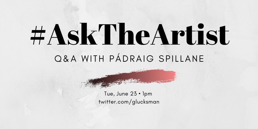 glucksman's tweet photo. Join us on Tuesday 23rd June at 1pm for #AskTheArtist with Padraig Spillane @padraigspillane 🎉

We're inviting YOU to ask the questions. Tag them with 
@glucksman and #AskTheArtist, and we'll reply with Padraig Spillane's answer in real-time. https://t.co/6s600wlkhE