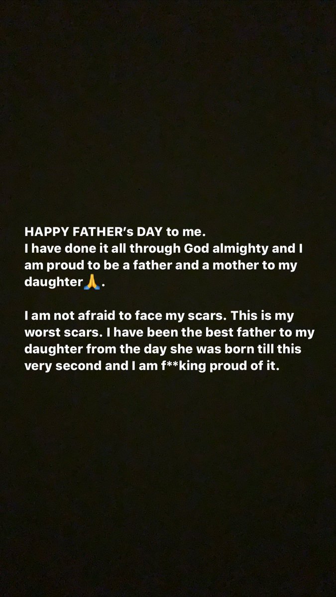Happy father's Day to all the amazing mothers who fought and to those who are still fighting for the future of their kids🙏. Much respect to y'all ❤️. Keep the energy moving for the sake of your kids💪. They've got ONLY YOU!