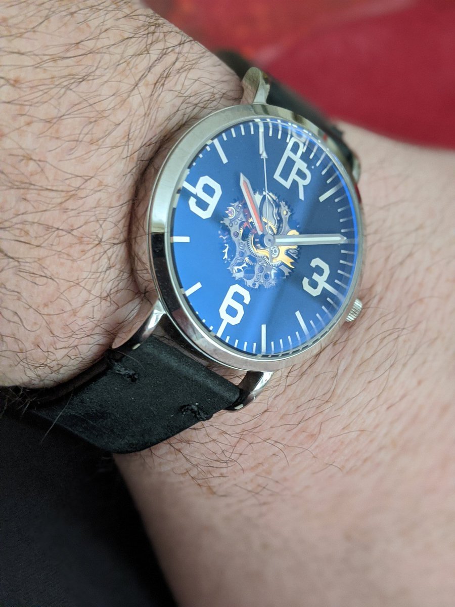prplhaze's tweet photo. 5 years ago today I gifted my dad this watch. It was custom made for me by @eoniqdesign. My dad was born a farmer. When he was a kid he did what all farmer kids do and created his cattle brand. This logo was his initials LRP with the lazy P at the top. https://t.co/8eXgtnZR1v