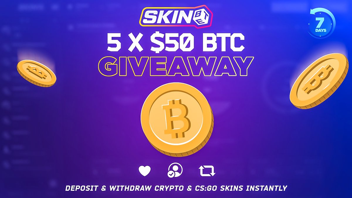 YOU CAN NOW DEPOSIT CS:GO SKINS AND BTC ON SKINBET!

5x$50 in BTC🎁 

To Enter:
-RT 
-Tag 2 friends
-Follow <a href="/skinbetgg/">SkinBet.GG</a>

Rolling in 7 days⏱️
