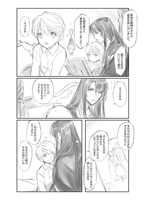 #まほやく_FA 
オズとアーサーで父の日(のつもりの漫画) 