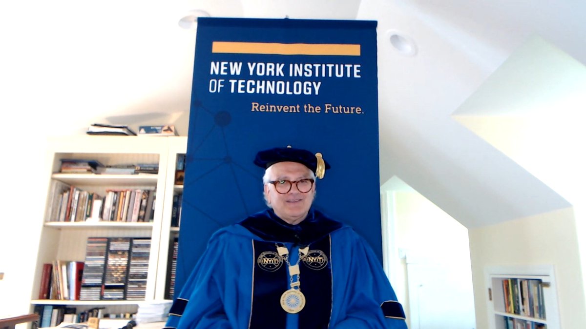nyit's tweet photo. President Hank Foley addresses the Class of 2020: “Graduates...in conquering new challenges, answer these questions: Do I listen to the perspectives of another? Do I honor a perspective that is different than mine?”  #NewYorkTech2020 https://t.co/7oxOAyW7Ku