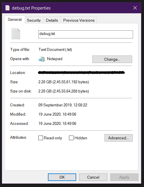 SumanHansada's tweet photo. Yep.. Notepad crashed.. Notepad++ crashed.. And VSCode is hanged. Just a normal debug.txt eating my 2.3 GB of SSD space. I don't know what is inside.🤦♂️😒😤 #Notepad #textfile #coding #programming #softwaredevelopment #development #debugging https://t.co/NUGVq0hswJ