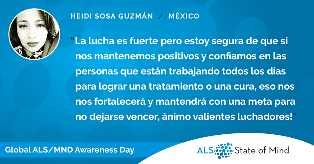 BrainstormCell's tweet photo. HEIDI SOSA GUZMÁN-@HeiidiS fights with strength and positivity to reimagine ALS from what is to what needs to be. # EndALS #ALSMNDWithoutBorders #ALSstateofmind https://t.co/4k4dwbEahp