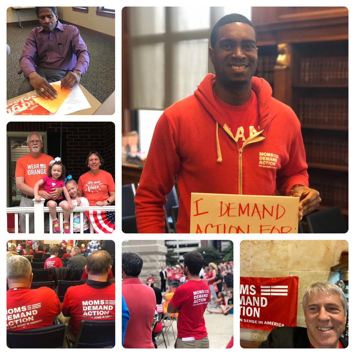 FlyoverStateMom's tweet photo. We are so lucky to have these (and many other) @momsdemand men working with us to #EndGunViolence here in Indiana. Happy #FathersDay to all those who are ⁦ #ManEnoughToBeAMom. Whether or not you’re a dad, we thank you for loving your communities and all our children. ❤️ https://t.co/eFMOTCjCxz