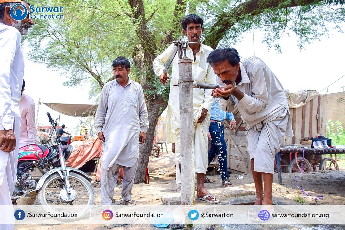 SarwarFdn's tweet photo. With collaboration of #Islamicaid, we have installed a Water Filtration Plant in Ahmadpur Sial, #Jhang where the inhabitants earlier relied on a handpump for drinking water. 
For donations, please visit: https://t.co/YXjNcLkwMC
#cleanwatersaveslives 
#nonprofit 
#charity https://t.co/nVj0HxRtBS