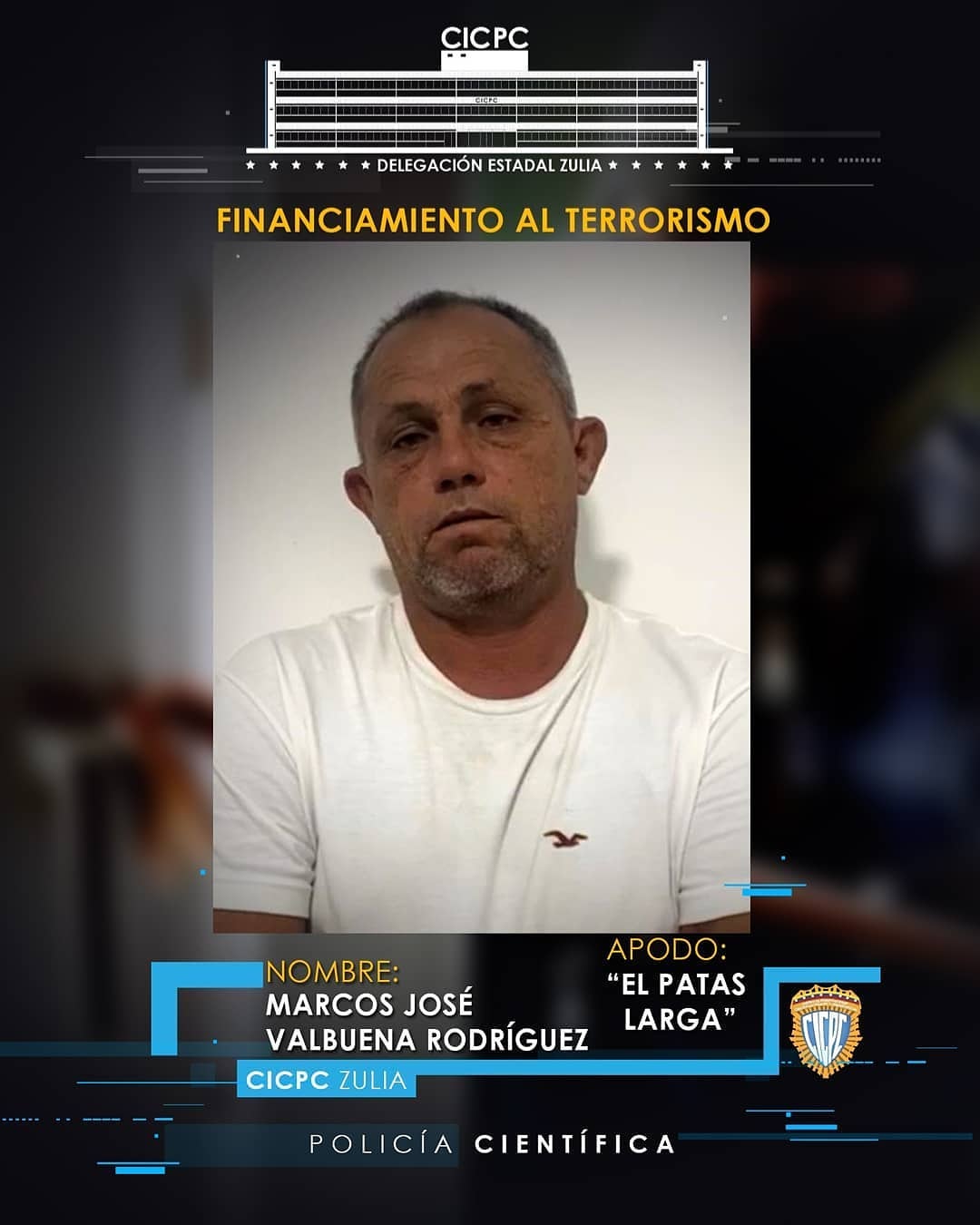 Del. Municipal San Francisco on X: "#Repost @cicpczulia • • • • • Detenido sujeto por financiamiento al Terrorismo integrante de la banda "EL KATTY" en el sector de Los Puertos de