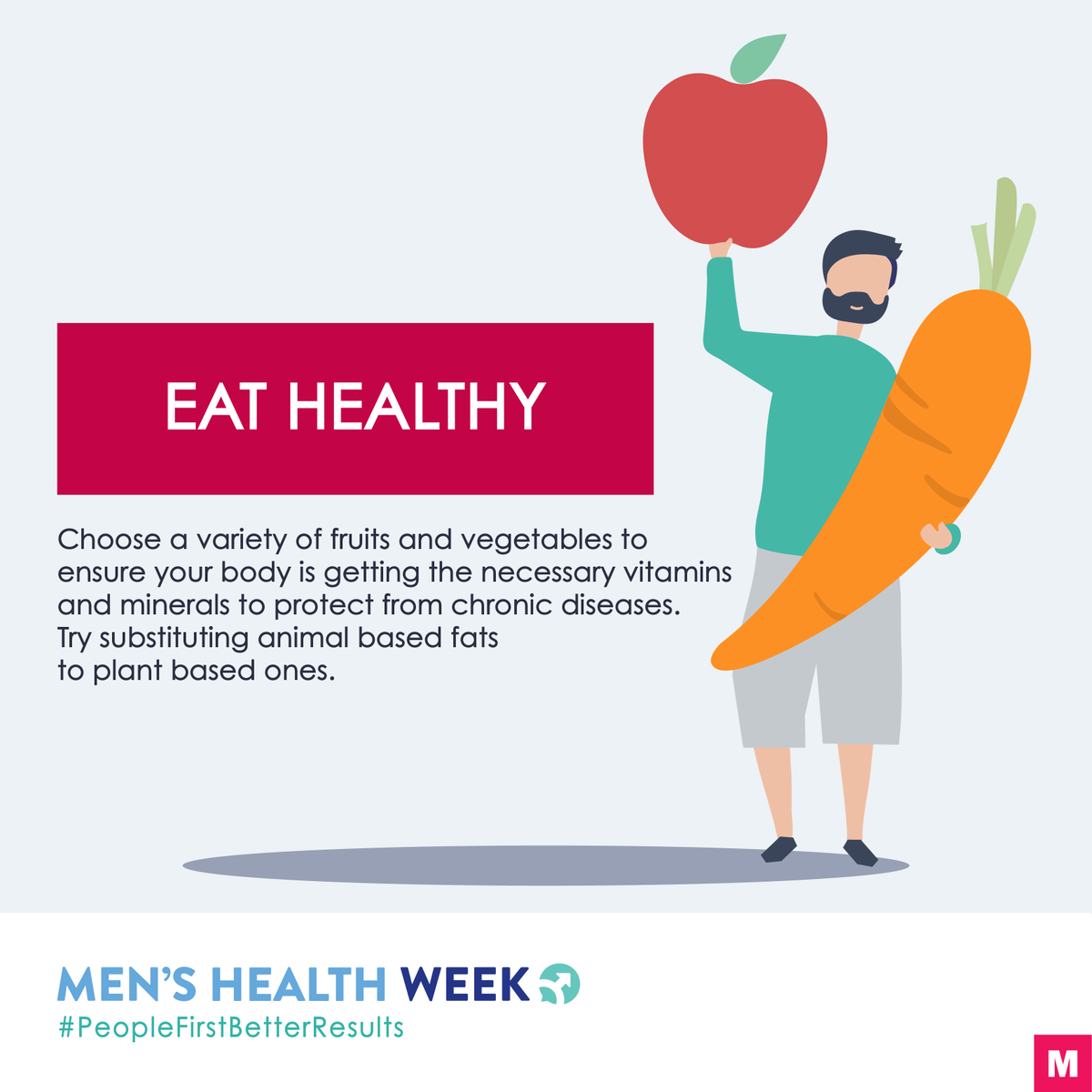 MediacomMENA's tweet photo. Today is the last day of Men's Health Week and here are 3 simple tips to improve health. 

#MensHealthWeek #MensHealth #ImproveHealth #Health https://t.co/LEal8hSioT