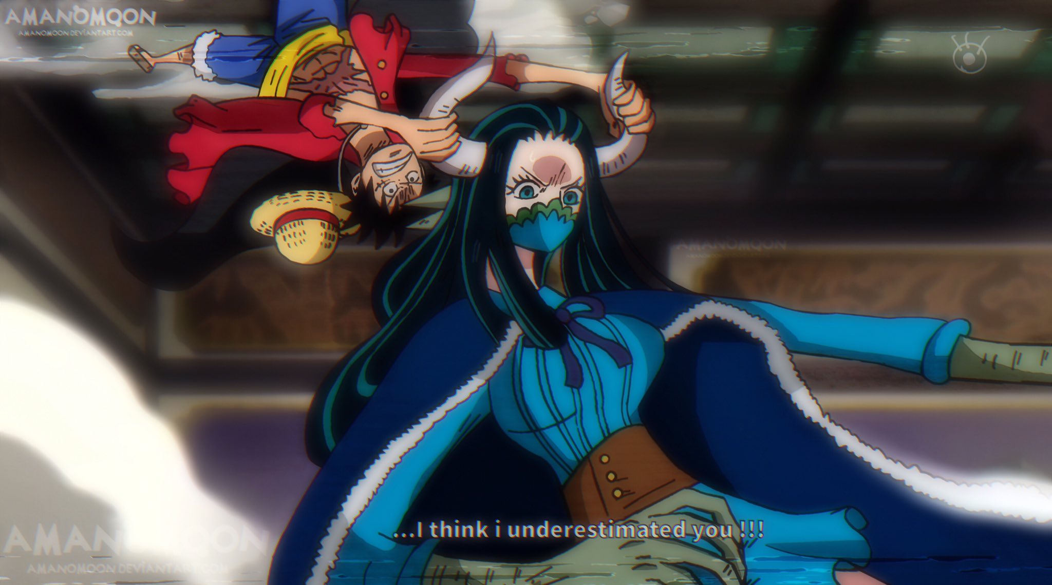 Pandaman One Piece アマノムーン ルフィ One Piece Chapter 9 Luffy Vs Ulti Haki Clash Anime Style Rt If You Want To Support Me Thanks T Co Hyej7zy39w ワンピース