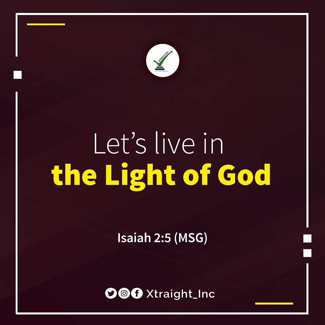 XtraightInc's tweet photo. In Him was Life, and the Life was the Light of men.( John 1:4). Jesus Christ is the Light we need to live in God. Accept Him now and make Him your absolute dependency.

#LivingForChrist 
#GetInvolved 
#HappySunday 
@xtraight_inc https://t.co/jnFyXK4xyf