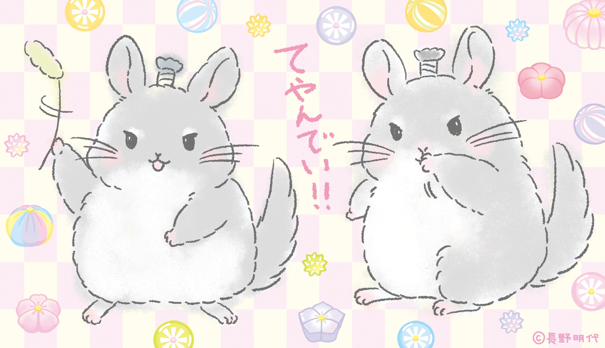 長野明代 イラストレーター げっ歯目総選挙 が開催されていることを知り チンチラ飼いとしてチンチラ に投票 遅くなったけど応援イラストです チンチラおなじみの てやんでい ポーズから連想してちょんまげ付けてみました また 今日は夏至で げっ