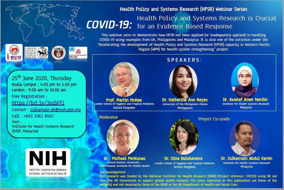DinaBalabanova's tweet photo. Sign here for our webinar on Covid-19 and #healthpolicysystemsresearch #HPSR,
Via mobile: https://t.co/rKUw0EetPb
Desktop: https://t.co/pqXpzLDrH1
@zull_karim @martinmckee @UNU_IIGH @H_S_Global https://t.co/9Pwr1hCTQz