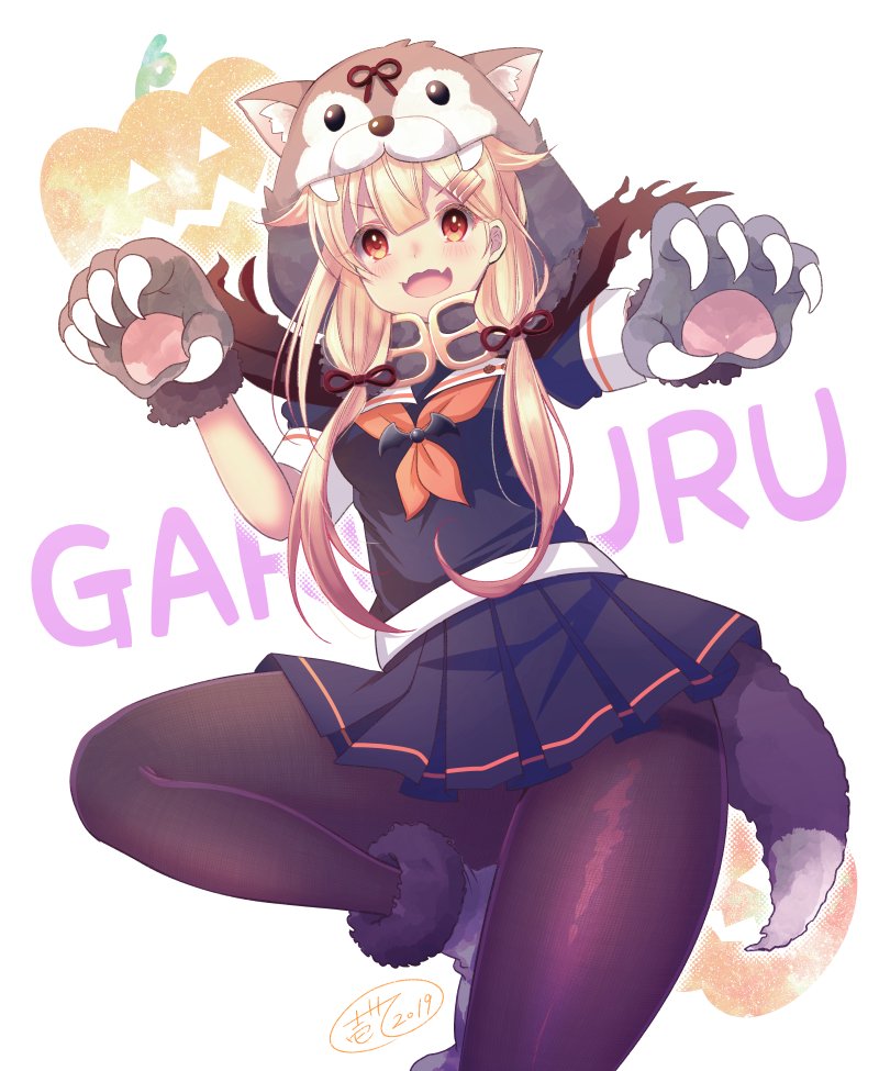 時雨(艦これ) ,時雨改二 「#これを見た人はアオリ絵を貼る見た人もやる
太もも大好き絵描きなのでアオリ絵はよ」|壱十九 / illustratorのイラスト