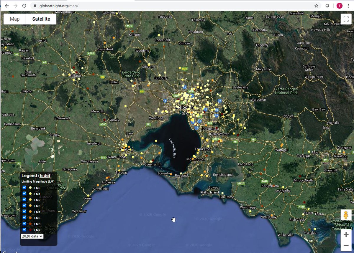 Ha_Tanya's tweet photo. I'm wishing I had taken 'before' snapshots of #LightPollution observations logged before tonight. But there were A LOT fewer when I last looked. #WorldRecordLight #DarkSky https://t.co/0N0nXpGjGv