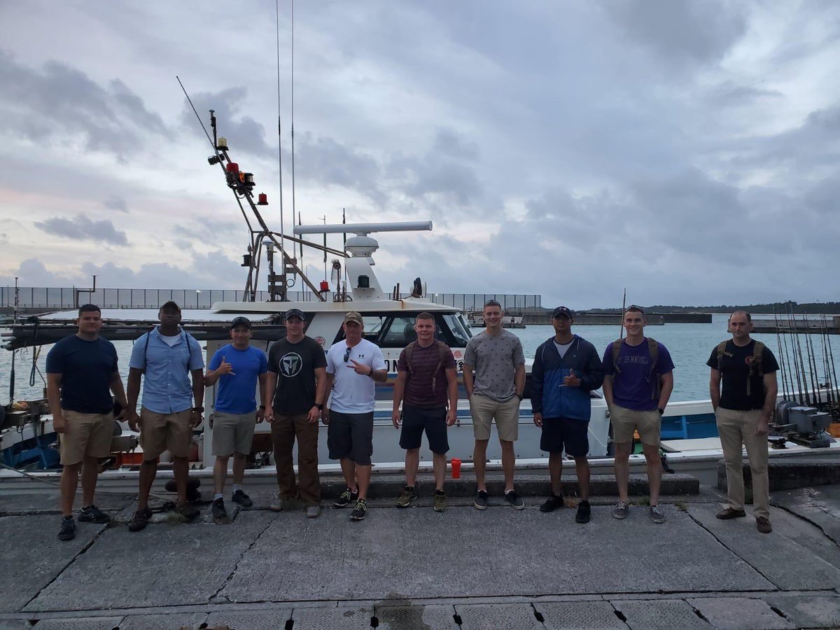 Not_Blade_6's tweet image. A sign of a great team is when they choose to be around each other outside of when they have to be around each other. #bladeinvictus staff showing the strength of the pack on their deep sea excursion in Oki. One member had less fun but shall remain nameless...🤣 #forwarddeployed