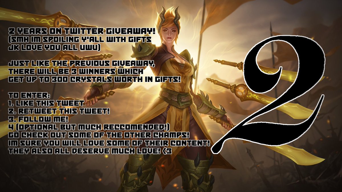 FuriaPaladins's tweet photo. To celebrate 2 years on Twitter, time for another gift giveaway!

Winner will be drawn on the 28th! https://t.co/PIDjBTY8Co
